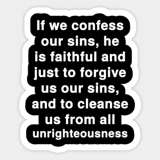 1 John 1:9  KJV Bible Verse Typography Sticker